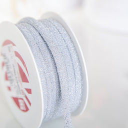 Лента декоративная BRILLO, металлизированная, серебряная, 10 м
