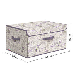 VAL LV-BOX-DDL Короб стеллажный с откидной стенкой, с крышкой, 58*32*28 см, LAVANDE, шт - Valiant фото 8