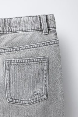JEANS STRAIGHT ROTOS / Gris claro - Zara фото 4