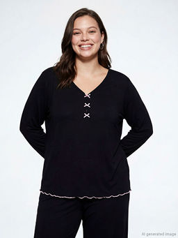 V Yaka Kad?n Pijama Tak?m