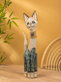 Сувенир «Кошка», 60×14×6 см, дерево, МИКС