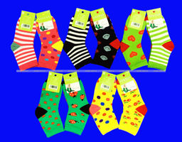 Цена за 10 пар. SYLTAN носки детские, подростковые на девочек "Разноцветные ножки " арт. 3244 5-6 лет (14-15 см)