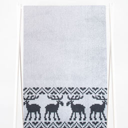 Полотенце махровое 6с102.411ж1 Оленики(графит5) 67х150см