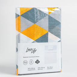 Постельное бельё LoveLife 1.5 сп Геометрия 147х210,150х215,70х70-1 шт,100% хлопок, бязь 120г/м2  фото 5