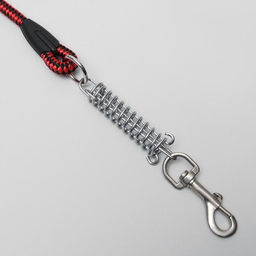 Поводок усиленный с амортизатором от рывка, 120 х 1,2 см, чёрно-красный - Пижон фото 2