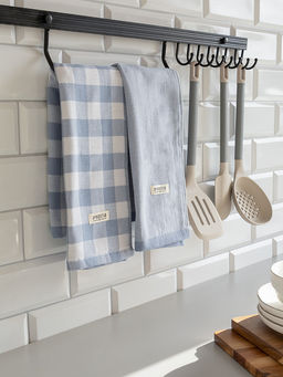 Набор кухонных полотенец 2шт 40x60 голубой хлопок