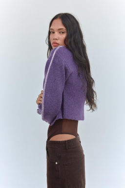 HIGH NECK KNIT JACKET - Zara фото 4