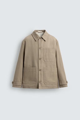 SOBRECAMISA ESTRUCTURA PESPUNTES / Tostado - Zara фото 8