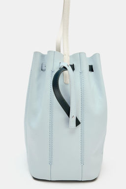 BOLSO DE HOMBRO PIEL COMBINADO / Azul?n - Zara фото 4