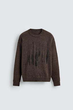 WASHED PRINT SWEATER - Zara фото 8