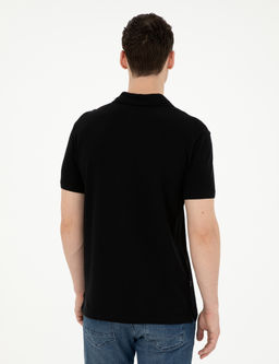 Siyah Regular Fit Basic Ti__rt