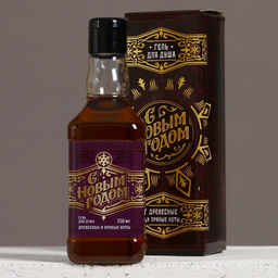 Гель для душа виски мужской С Новым Годом!, 250 мл, аромат древесный с пряными нотами, Чистое счастье