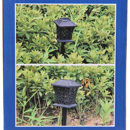 Фонарь садовый "Винтаж" 12*12*13,5 см (h=60 см) на солнечной батарее (универсальный), тёплый белый