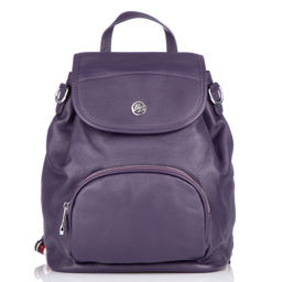 18034 dark blue, женский кожаный рюкзак Barcelo Biagi