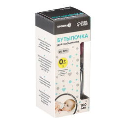 Бутылочка для кормления Крошка Я, классическое горло, средний поток, от 0 мес., 100 мл., стеклянная, МИКС