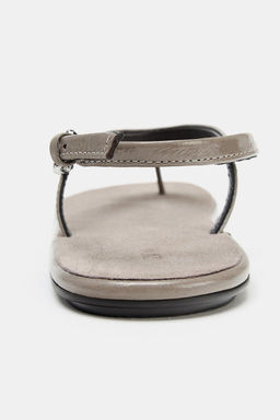 LIMITED EDITION FLAT LEATHER SANDALS - Zara фото 6