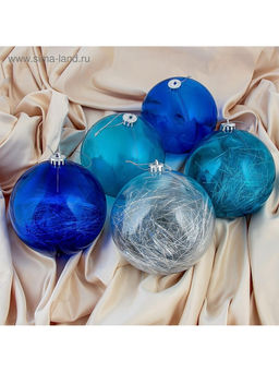 Ёлочные игрушки Барбара, шары новогодние, d=15 см, набор 5 шт., МИКС - Зимнее волшебство фото 9