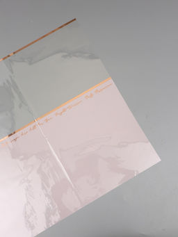 Цена за 20 шт. Пленка для цветов, "Полоса с окном", розовая, 57х57±2 см