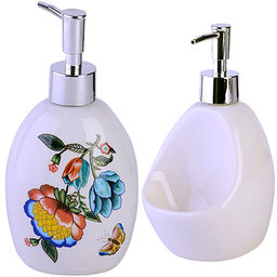 30796 Дозатор для мыла 450мл Летний букет доломит LR (х36)