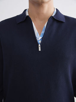 Polo Yaka Erkek Triko Kazak