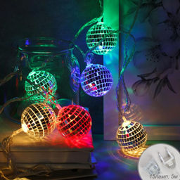 Гирлянда 5 м 15 LED 7 цветов / NEW1 /уп 40/1,3 толщина