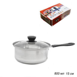 Ковш с крышкой 0,8 л /уп 72/ 0,228/ 15 см - Галеонтрейд фото 2