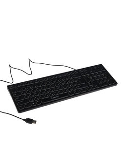 Клавиатура Smartbuy ONE 250, проводная, мембранная, 104 клавиши, USB, с подсветкой,чёрная