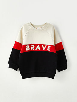 Bisiklet Yaka Uzun Kollu Bask?l? Erkek Bebek Sweatshirt ve E?ofman Alt 2li Tak?m - Waikiki фото 2