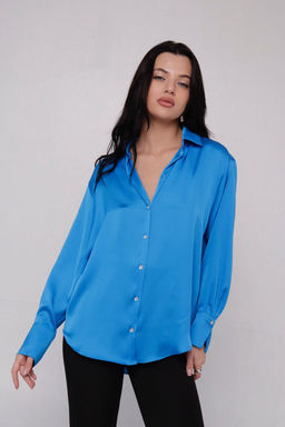 Рубашка шёлковая голубая - Martichelli фото 24