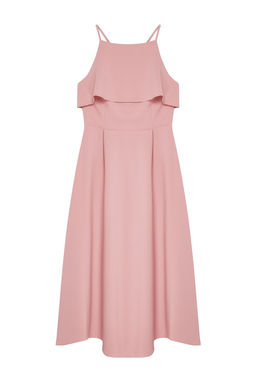 Gul Kurusu A-Kesim Dokuma Elbise TPRSS24EL00177 - Trendyolmilla фото 6