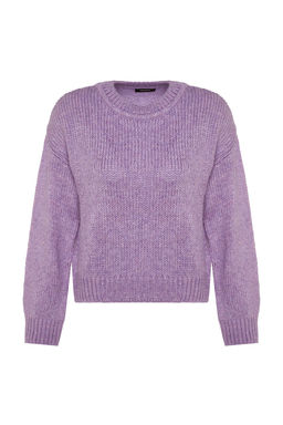 Ekru Genis Kal?p Yumusak Dokulu Basic Triko Kazak TWOAW23KZ00185 - Trendyolmilla фото 22