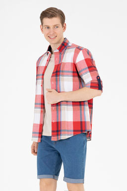 U. S. Polo Assn Мужская красная рубашка в шотландскую клетку - U.s. polo assn фото 15