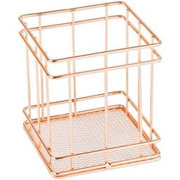 Подставка-стакан квадр. металлическая MESHU "Rose Gold" (MS_39429)