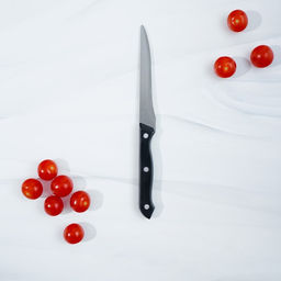 Набор кухонный на подставке, 6 предметов: ножи 8 см, 11 см, 13 см, 19 см, 20 см, ножницы, цвет чёрный - Доляна фото 6