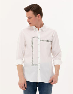 Haki Regular Fit Uzun Kollu G_mlek - Pierre cardin фото 2