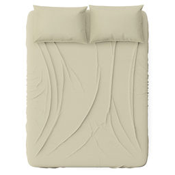 Простыня на резинке Евро Макси "Шалфей" 180х200см, свесы 27см, сатин 135г/м2, хлопок 100%, упаковка "классическая" ПВХ 28х41см, "Домашняя мода" (Россия)