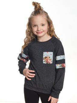 Футболка (лонгслив) UD 7376 черный меланж