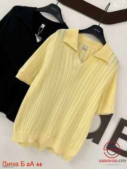 Футболка женская поло однотонная