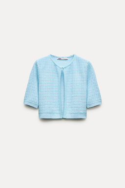 CROPPED KNIT CARDIGAN - Zara фото 10