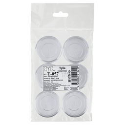 Gamma Туба T-057 пластик d 3.9 см x 2.1 см 6 шт прозрачная