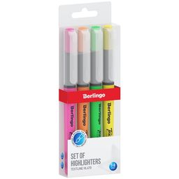 Набор текстмаркеров-кистей BERLINGO "Textline HL470" 4шт., 1-6мм (T4520)