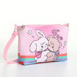 Сумка детская «Друзья», для девочки, на молнии, розовая