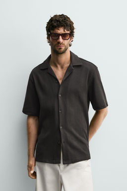 CAMISA REGULAR FIT ESTRUCTURA / Carb?n - Zara фото 2
