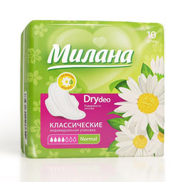 Прокладки Милана Classic Normal Dry Deo Ромашка, 10 шт.