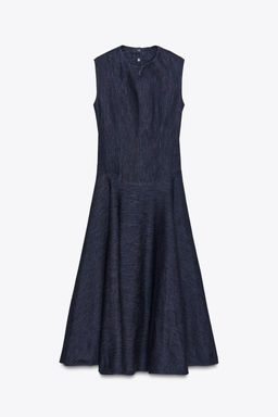 ZW COLLECTION DENIM MIDI DRESS - Zara фото 14