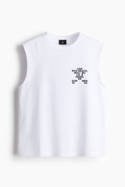Camiseta sin mangas con motivo estampado Loose Fit