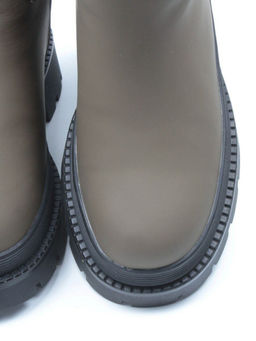 04-C188M Ботинки зимние женские (натуральная кожа (нубук) натуральный мех)