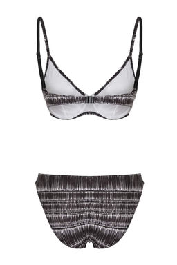 Kahverengi Bask?l? Balconette Brief Yuksek Bel Kaps?z Bikini Tak?m? TBESS26BT00210 - Trendyolmilla фото 3