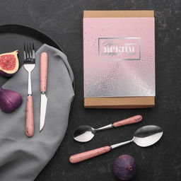 Столовые приборы «Пусть каждый день будет ярким»: 4 предмета