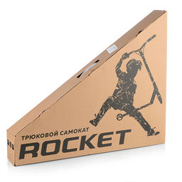 Самокат трюковый ROCKET,колеса PU/пластик 100 мм,ABEC 7, сиреневый